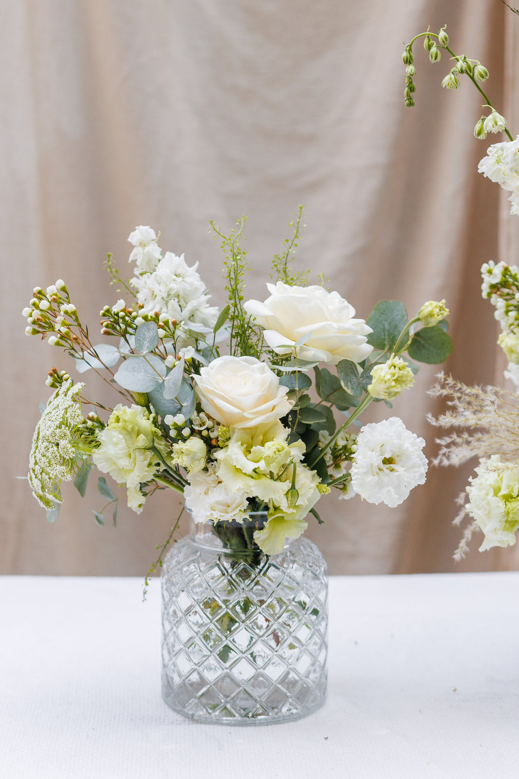 The Pearl Mayo Jar Arrangement