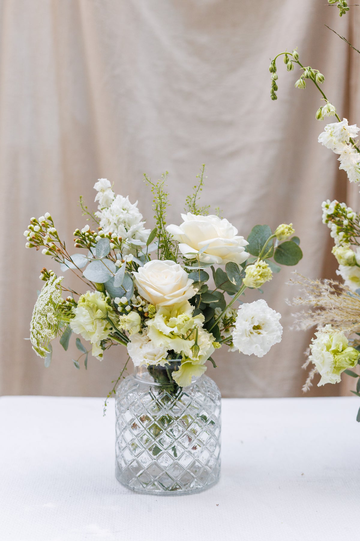 The Pearl Mayo Jar Arrangement