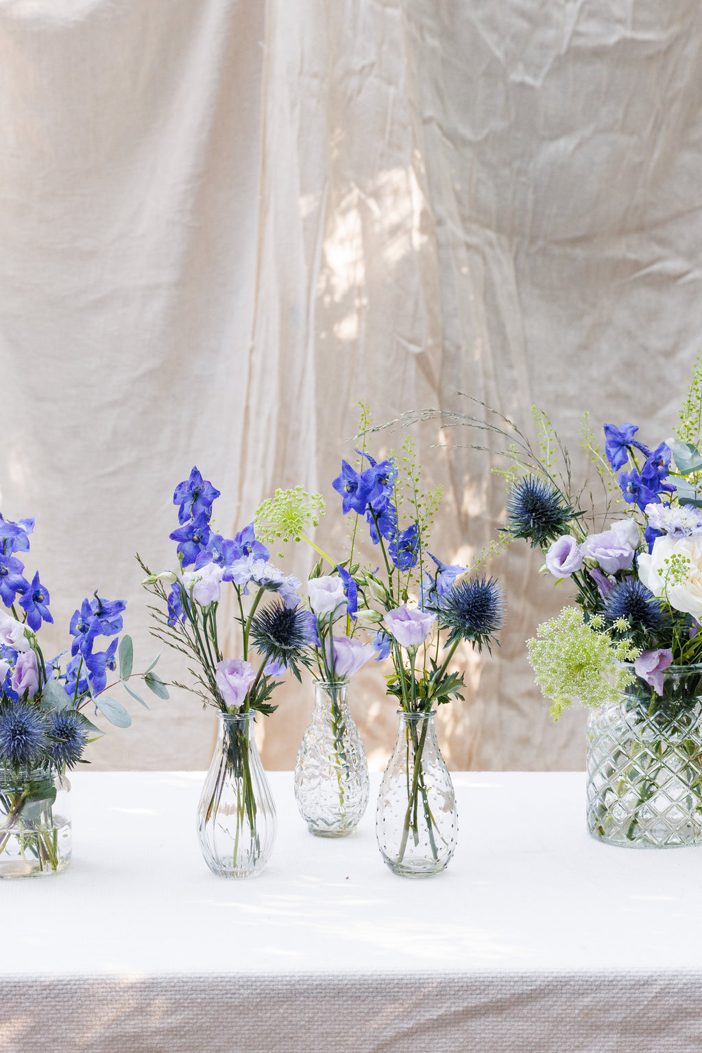 Something Blue Bud Vase Arrangement