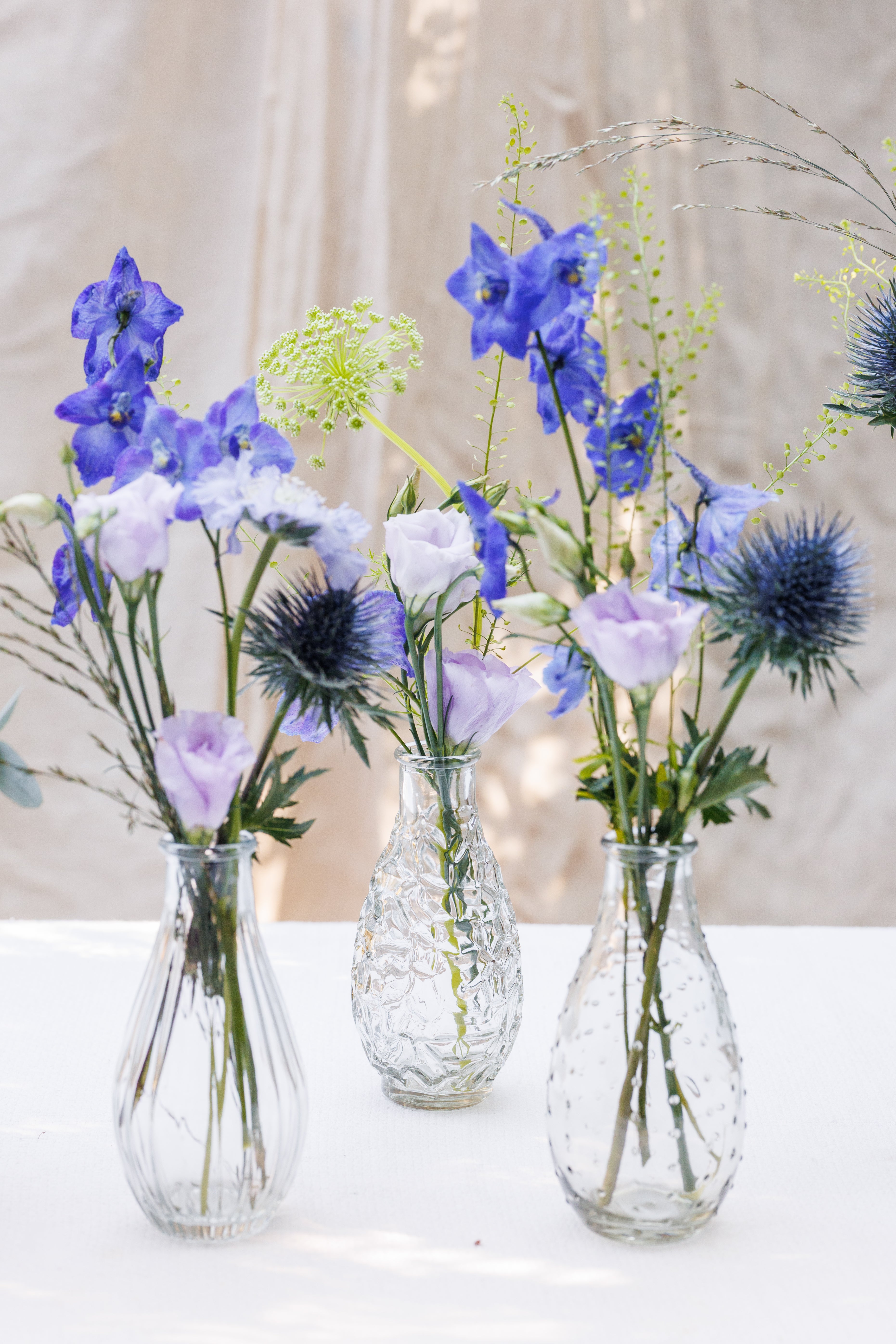 Something Blue Bud Vase Arrangement