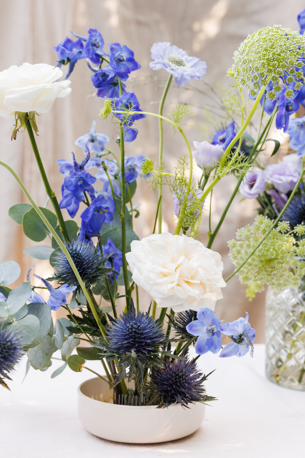 Something Blue Frog Bowl Arrangement
