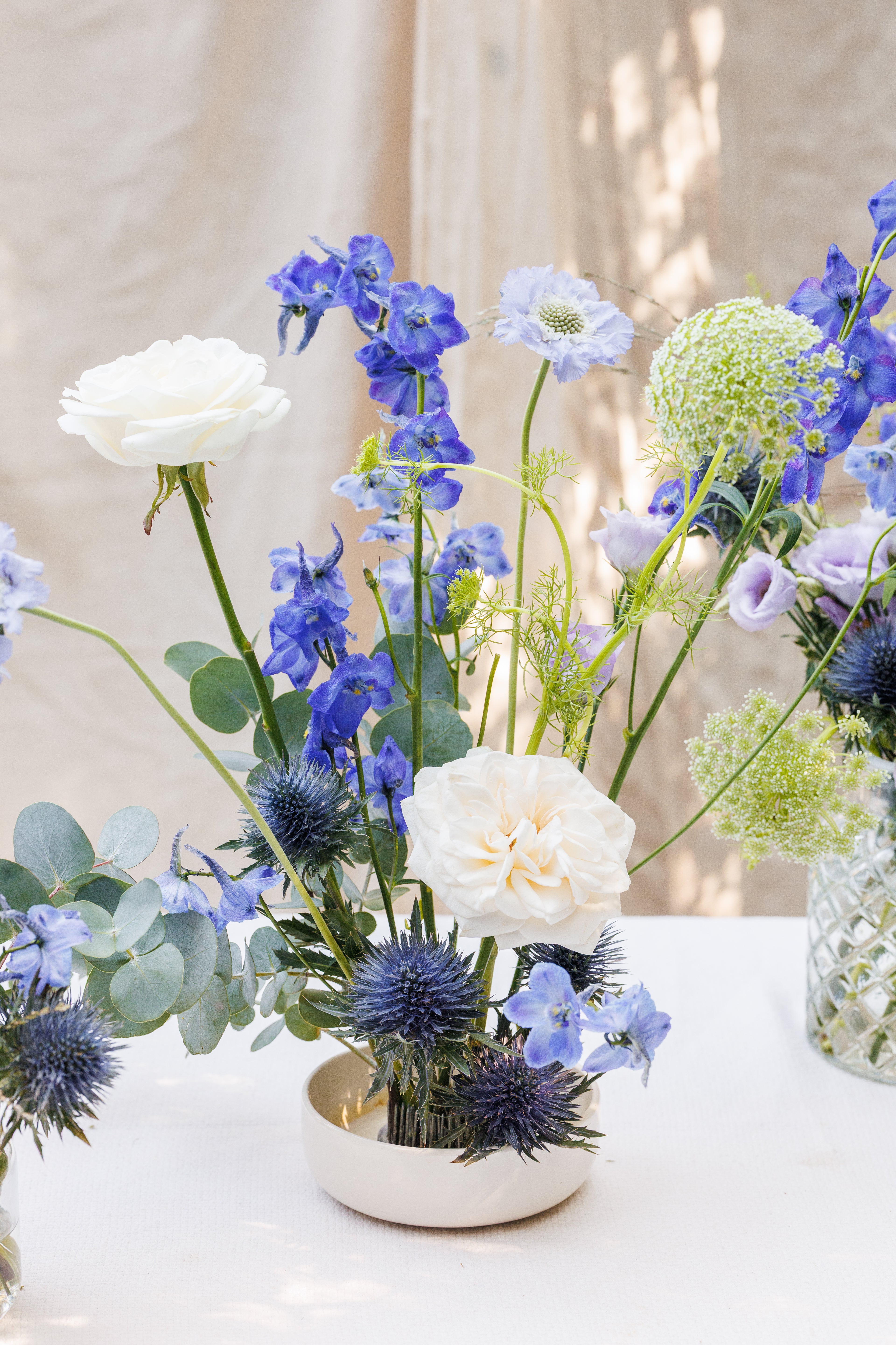 Something Blue Frog Bowl Arrangement