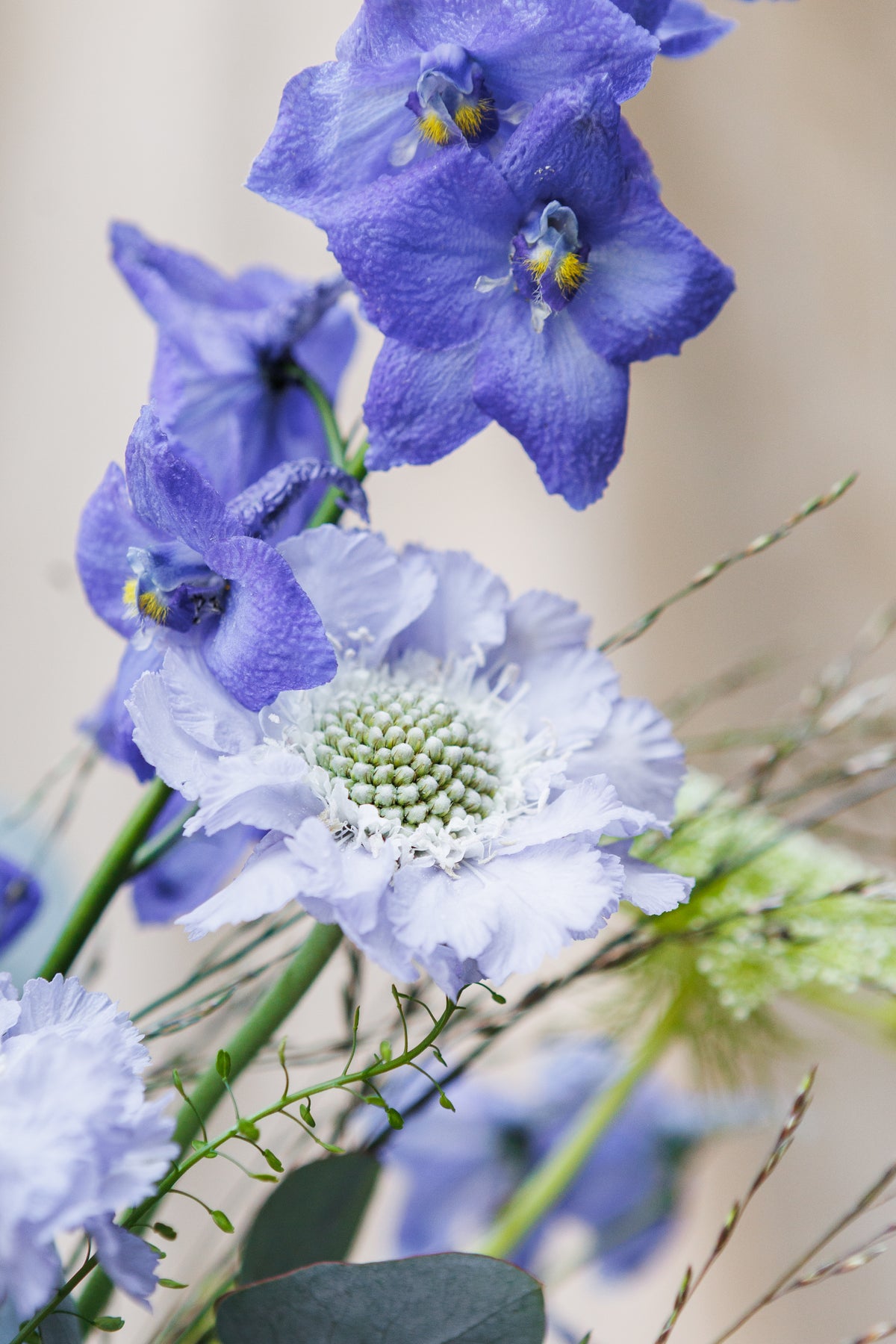 Something Blue Bud Vase Arrangement