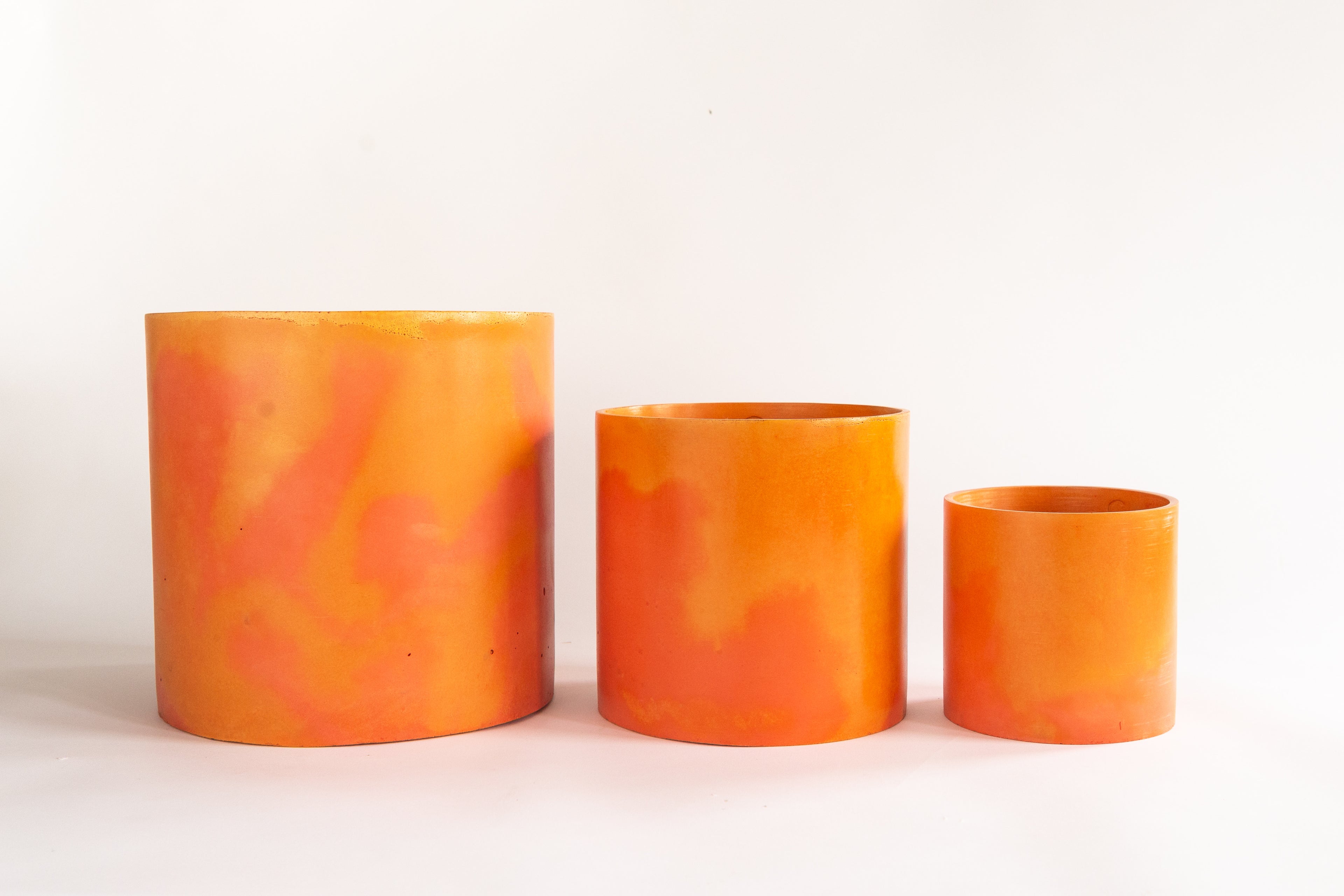 Peach and Bold Orange Plant Pot